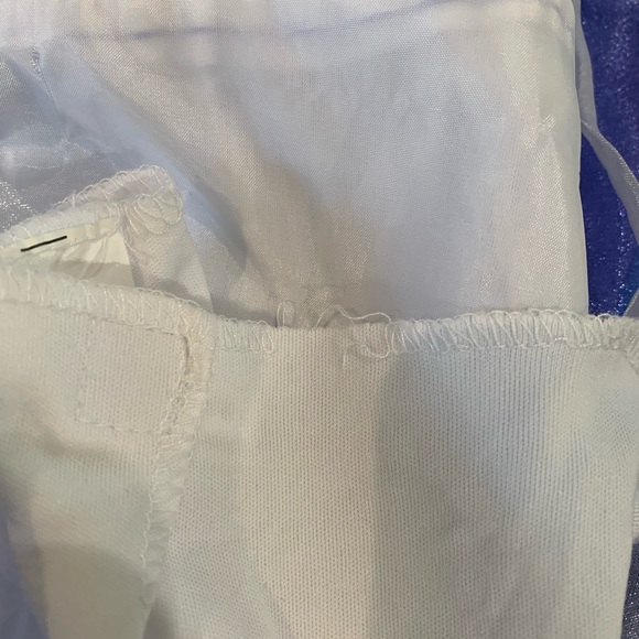 Disney frozen Elsa Princess pretend play costume dress blue white mesh arms 4-6 - Picture 12 of 12